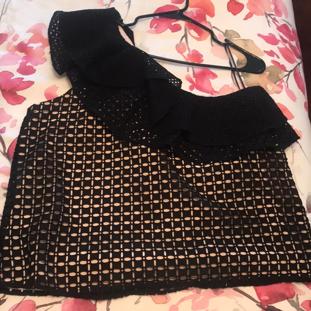 J.Crew One-Shoulder Top with Side Zip